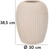 Mauro Ferretti Vaas Nebel Ø 30x38,5 cm crème