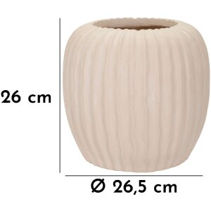 Mauro Ferretti Vaas Nebel Ø 26,5x26 cm creme