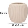 Mauro Ferretti Vaas Nebel Ø 26,5x26 cm creme