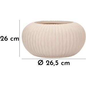 Mauro Ferretti Vaas Nebel Ø35x18 cm creme
