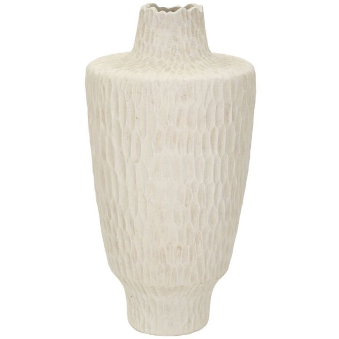 Mauro Ferretti Vaas Schatten Ø 29,5x57 cm creme