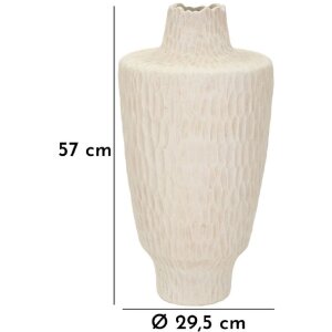 Mauro Ferretti Vaas Schatten Ø 29,5x57 cm creme