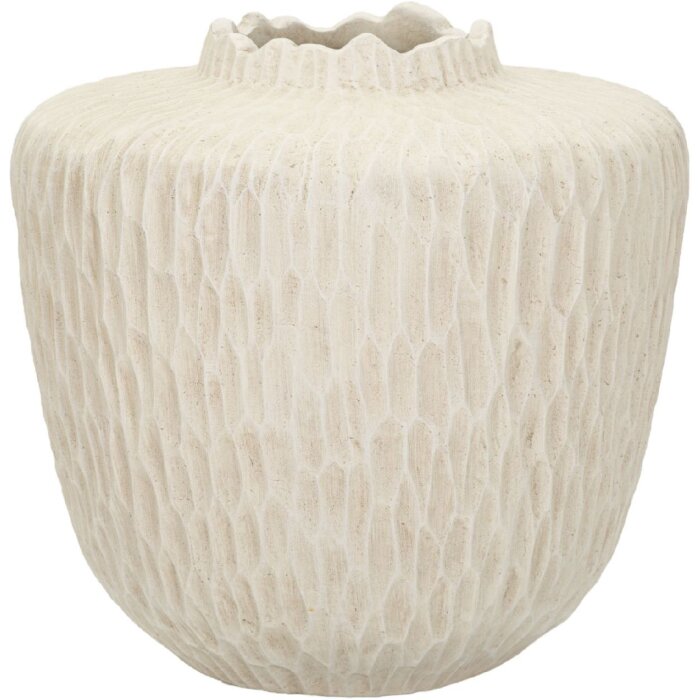 Mauro Ferretti Vaas Schatten Ø 35x32,5 cm creme