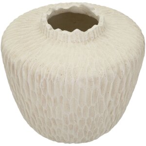 Mauro Ferretti Vaas Schatten Ø 35x32,5 cm creme