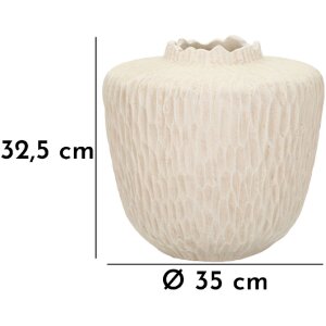 Mauro Ferretti Vaas Schatten Ø 35x32,5 cm creme