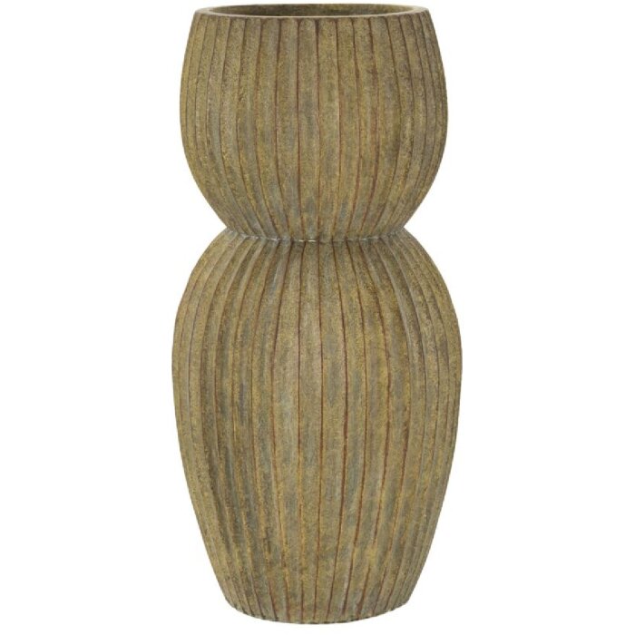 Mauro Ferretti Vaas Brise Ø 25x52,5 cm schilfgrün