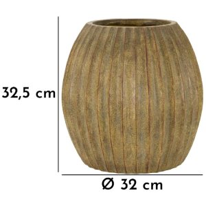 Mauro Ferretti Vaas Brise Ø 32x32,5 cm schilfgrün