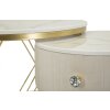 Mauro Ferretti Salontafels Votix 2-delig crème goud 70x48/50x43,5 cm