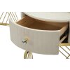 Mauro Ferretti Salontafels Votix 2-delig crème goud 70x48/50x43,5 cm