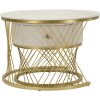 Mauro Ferretti Salontafels Votix 2-delig crème goud 70x48/50x43,5 cm