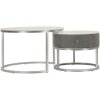 Mauro Ferretti Salontafels Greys 2-delige set 70x45 – 50x40 cm grijs zilver
