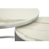 Mauro Ferretti Salontafels Greys 2-delige set 70x45 – 50x40 cm grijs zilver