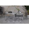 Mauro Ferretti Salontafels Greys 2-delige set 70x45 – 50x40 cm grijs zilver