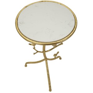 Mauro Ferretti Bijzet tafel Vogels Marble Ø 38x60...