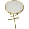 Mauro Ferretti Bijzet tafel Vogels Marble Ø 38x60 cm goud wit