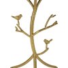 Mauro Ferretti Bijzet tafel Vogels Marble Ø 38x60 cm goud wit