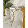 Mauro Ferretti Bijzet tafel Vogels Marble Ø 38x60 cm goud wit