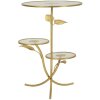Mauro Ferretti Bijzet tafel Plateau met 3 Planken Ø 54x69,5 cm goud