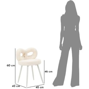 Mauro Ferretti Stoel Mini Ilary 40x67 cm wit