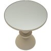 Mauro Ferretti Bijzet tafel Düne met spiegelplaat Ø 40,5x42 cm creme