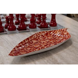Mauro Ferretti Decoratieschaal Tropfen Rood 50x18x4 cm