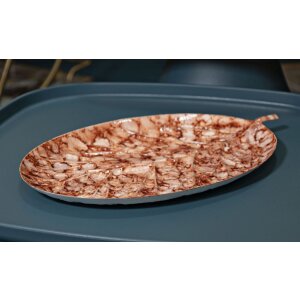 Mauro Ferretti Decoratieschaal Druppel Browy 35x22x2,5 cm bruin