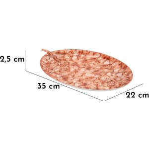 Mauro Ferretti Decoratieschaal Druppel Browy 35x22x2,5 cm bruin
