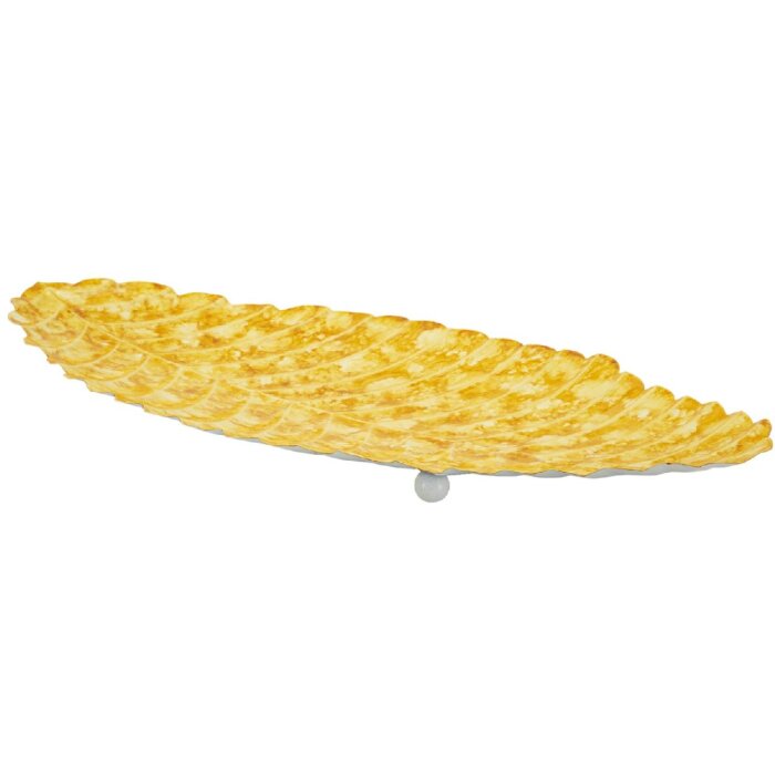 Mauro Ferretti Decoratieschaal Tropfen 57x27x5 cm geel