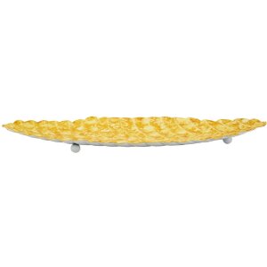 Mauro Ferretti Decoratieschaal Tropfen 57x27x5 cm geel