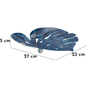 Mauro Ferretti Decoratieschaal Druppel 27x23x5 cm blauw