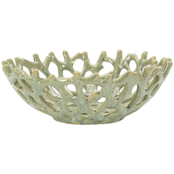 Mauro Ferretti Schaal Koraal Ø 35x13 cm groen