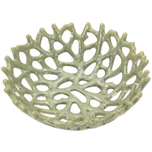 Mauro Ferretti Schaal Koraal Ø 35x13 cm groen