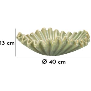 Mauro Ferretti Decoratieschaal Venetië Ø 40x13 cm groen