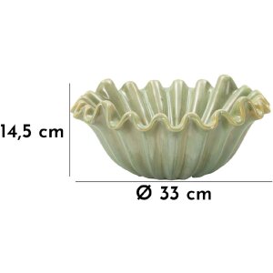 Mauro Ferretti Decoratieschaal Venetië Ø 33x14,5 cm groen