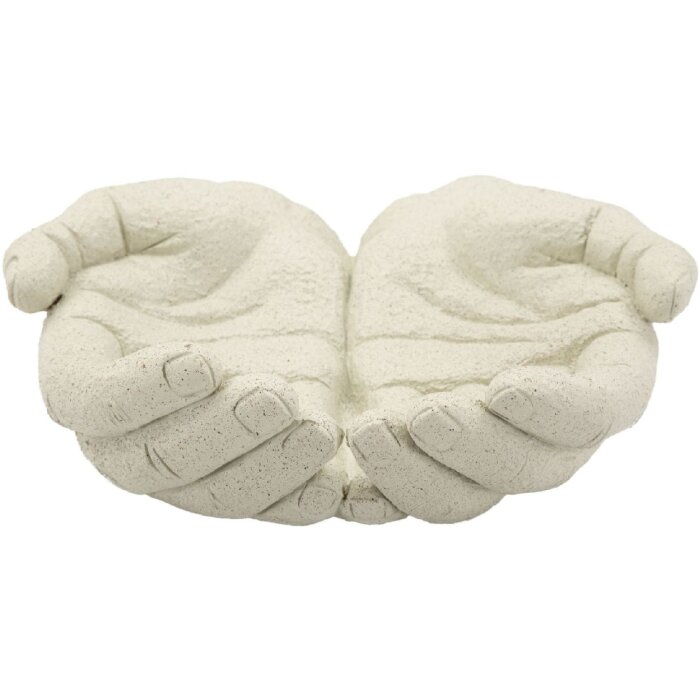 Mauro Ferretti Decoratieschaal Hands Stons 22,7x20x7,3 cm crème