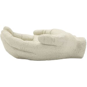 Mauro Ferretti Decoratieschaal Hands Stons 22,7x20x7,3 cm crème