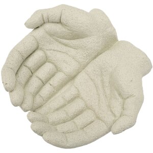 Mauro Ferretti Decoratieschaal Hands Stons 22,7x20x7,3 cm crème