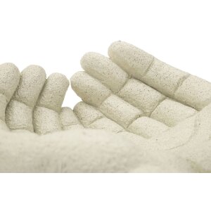 Mauro Ferretti Decoratieschaal Hands Stons 22,7x20x7,3 cm crème