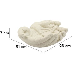 Mauro Ferretti Decoratieschaal Hands Stons 22,7x20x7,3 cm crème
