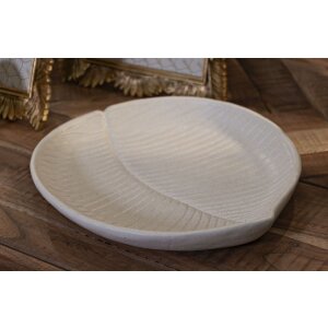 Mauro Ferretti Decoratieschaal Stons 33x29x4 cm creme