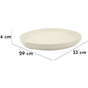 Mauro Ferretti Decoratieschaal Stons 33x29x4 cm creme