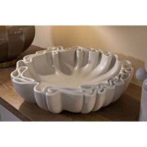 Mauro Ferretti Decoratieschaal Stons 40,5x38,5x9,5 cm creme