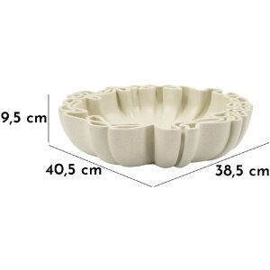 Mauro Ferretti Decoratieschaal Stons 40,5x38,5x9,5 cm creme