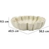 Mauro Ferretti Decoratieschaal Stons 40,5x38,5x9,5 cm creme