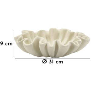 Mauro Ferretti Decoratieschaal Stons Ø 31x9 cm creme
