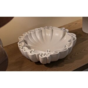 Mauro Ferretti Decoratieschaal Stons 30,5x29x7,5 cm creme