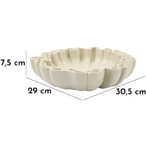 Mauro Ferretti Decoratieschaal Stons 30,5x29x7,5 cm creme