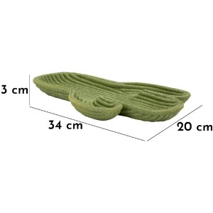 Mauro Ferretti Decoratieschaal Kaktus 34x20x3 cm groen