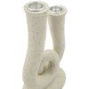 Mauro Ferretti Kandelaar Stons 12x7x20 cm creme
