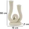 Mauro Ferretti Kandelaar Stons 12x7x20 cm creme